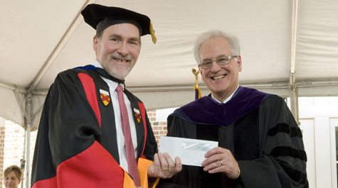 Professor Bradley (left) and Dean Pulley. Courtesy photo.